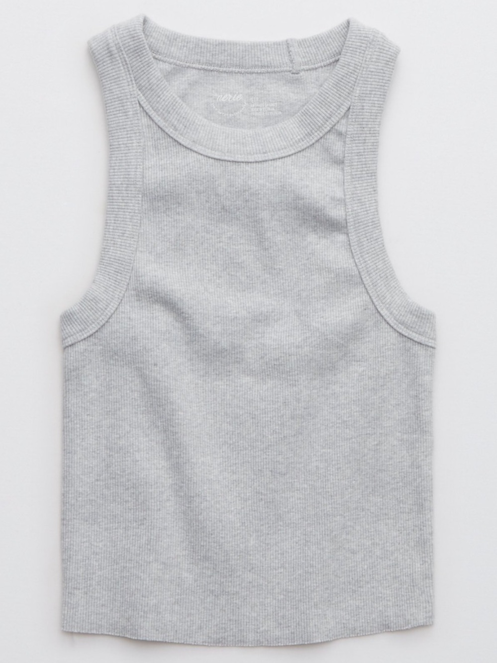 aerie Light Gray Ribbed Tank Top